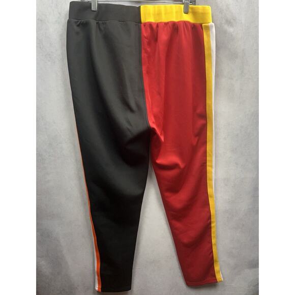 Outrank Heat Vs Rockets Track Jogger Pants Red Black & Yellow Size 2XL NWOT - Picture 3 of 9